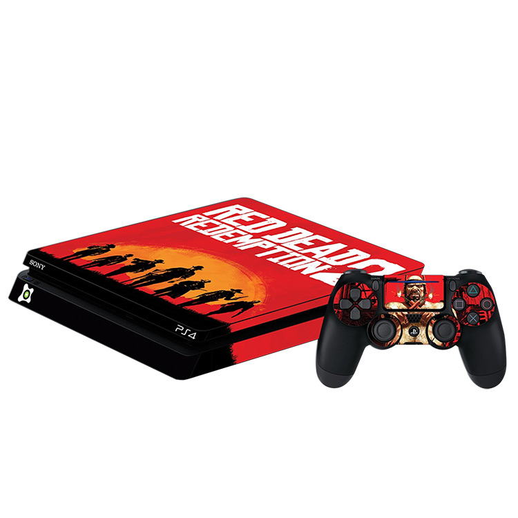 PlayStation 4 Slim Skin - Red Dead Redemption 2 کاور و برچسب